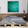 Puissance Océanique toile imprimée art abstrait énergisant grand format pour décorer chambre à coucher