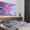 déferlement 70 x 43 art abstrait énergisant grand format pour décorer chambre à coucher